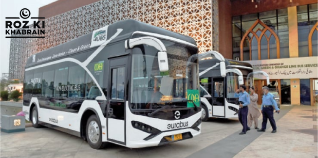 electric buses, Islamabad, CDA, public transport, charging station