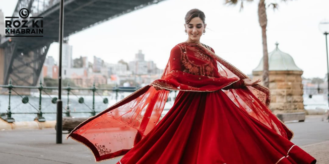 Maya Ali, Sydney, Red Pishwas, Maya Pret, Fashion Icon