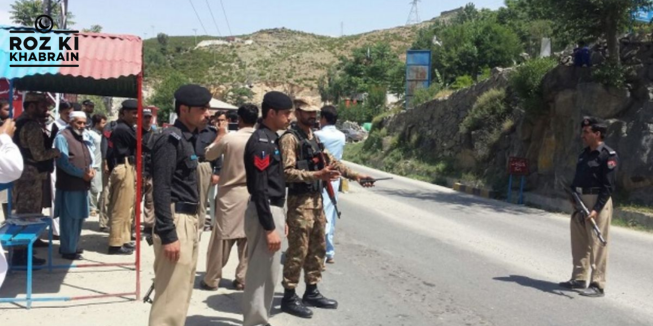 policemen martyred, Karak checkpost, terrorist attack, security, search operation